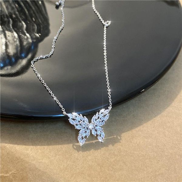 chains ins luxury butterfly necklace for women romantic bling cubic zircon collar delicate kolye jewelry pendant, Silver
chains ins luxury butterfly necklace for women romantic bling cubic zircon collar delicate kolye jewelry pendant, Silver