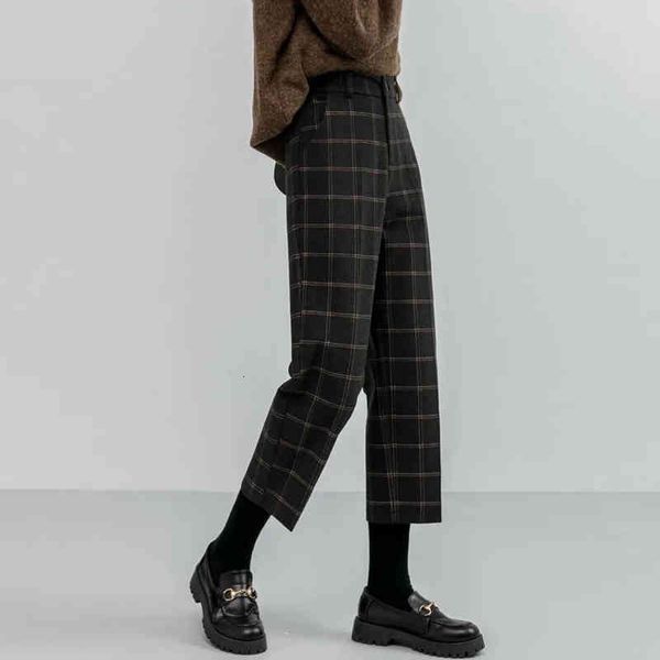 women's pants & capris luck a autumn winter women plaid pencil woolen straight trousers female high waist loose england style ankle-len, Black;white
women's pants & capris luck a autumn winter women plaid pencil woolen straight trousers female high waist loose england style ankle-len, Black;white