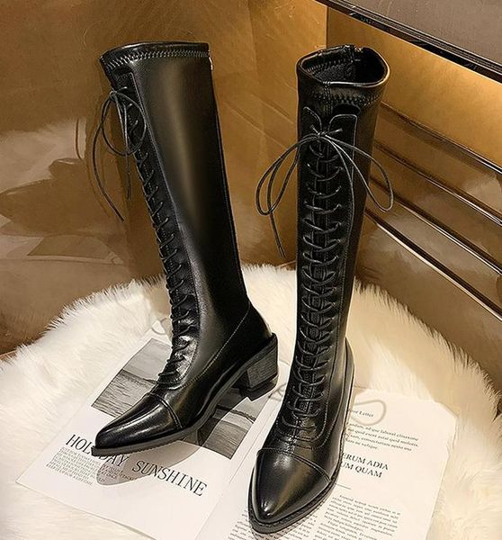 boots leather western party basic shoes woman cross tied women knee platform chunky med heels motorcycle, Black
boots leather western party basic shoes woman cross tied women knee platform chunky med heels motorcycle, Black