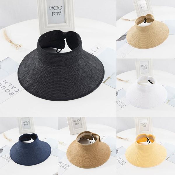 women summer visors hat foldable sun wide large brim beach hats straw fashion chapeau femme uv protection caps beanies
women summer visors hat foldable sun wide large brim beach hats straw fashion chapeau femme uv protection caps beanies