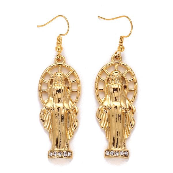 gold color virgin mary dangle earrings religious christianity trendy lucky chandelier jewelry, Silver
gold color virgin mary dangle earrings religious christianity trendy lucky chandelier jewelry, Silver