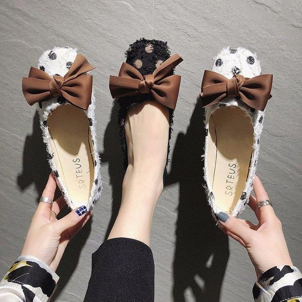 dress shoes women's spring egg roll shoe fairy single flat bow all-match lazy peas women trend comfortable personality, Black
dress shoes women's spring egg roll shoe fairy single flat bow all-match lazy peas women trend comfortable personality, Black