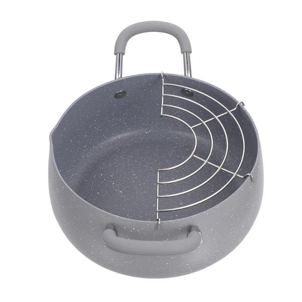 pans 1pc japanese style deep fryer pan practical household frying pot with drain rack
pans 1pc japanese style deep fryer pan practical household frying pot with drain rack