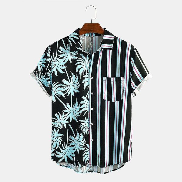 men's casual shirts hawaiian dress men striped shirt button up chest pockets loose short sleeve leviortin stylish camisa masculina, White;black
men's casual shirts hawaiian dress men striped shirt button up chest pockets loose short sleeve leviortin stylish camisa masculina, White;black