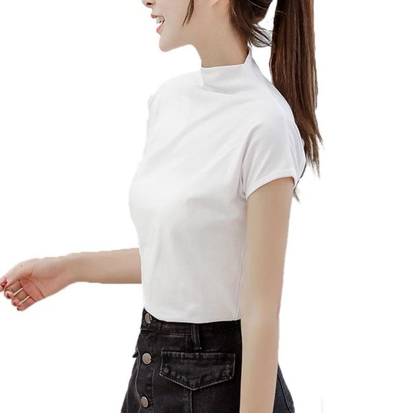 women's t-shirt volocean womens 2021 shirt cotton tees summer for women blusas turtleneck female solid top, White
women's t-shirt volocean womens 2021 shirt cotton tees summer for women blusas turtleneck female solid top, White