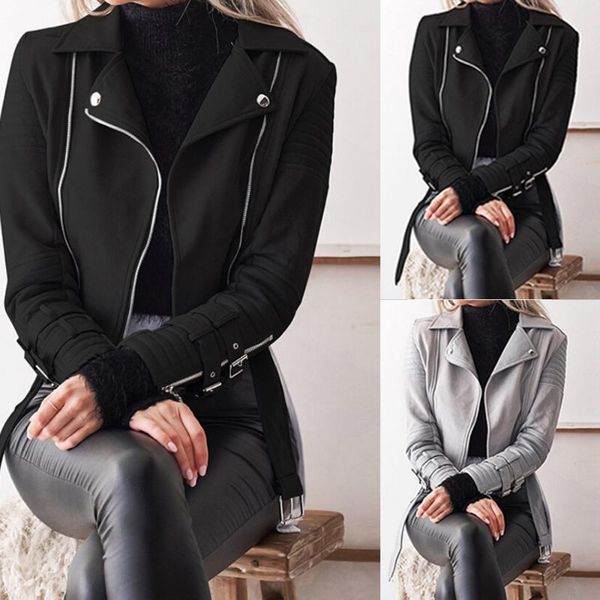 women's leather & faux fashion women winter long sleeve solid zipper pu jacket overcoat outwear black gray motorcycle coat
women's leather & faux fashion women winter long sleeve solid zipper pu jacket overcoat outwear black gray motorcycle coat
