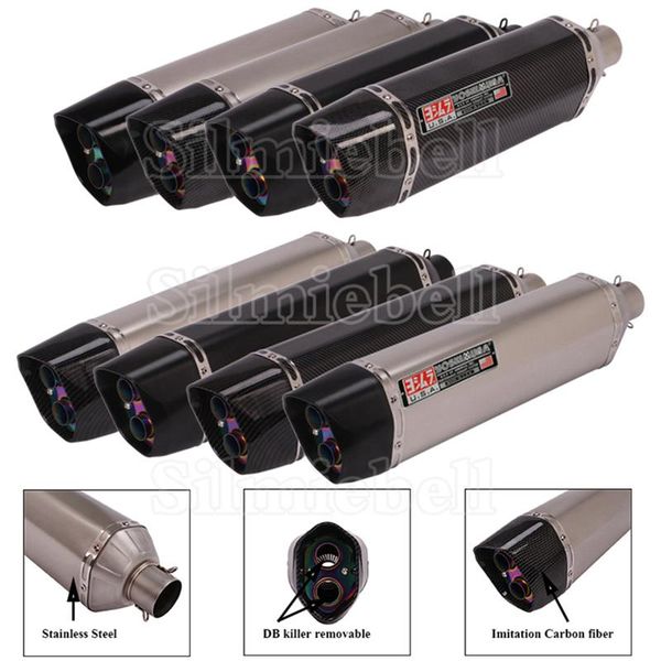 motorcycle exhaust system 470mm 570mm universal muffler pipe yoshimura escape moto double hole db killer for r1 tmax530 nmax155 pcx125
motorcycle exhaust system 470mm 570mm universal muffler pipe yoshimura escape moto double hole db killer for r1 tmax530 nmax155 pcx125