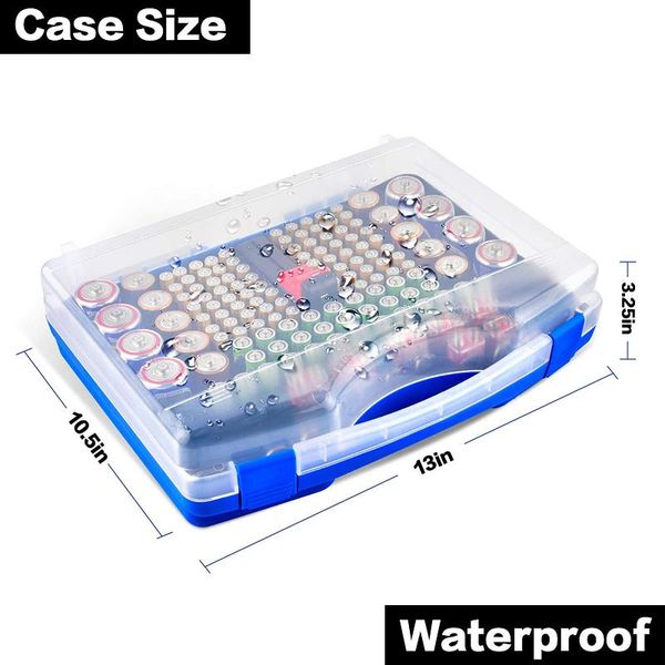 hard plastic batteries storage caddy box, carrying holder container with batter tester holds over 180+ (blue) bags
hard plastic batteries storage caddy box, carrying holder container with batter tester holds over 180+ (blue) bags
