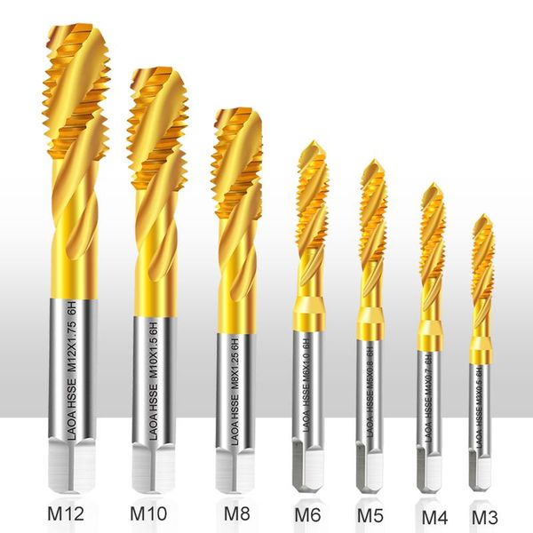hand tools laoa 7pcs m3-m10 square shank titanium plated hss screw thread metric tap drill bits machine compound combination bit
hand tools laoa 7pcs m3-m10 square shank titanium plated hss screw thread metric tap drill bits machine compound combination bit