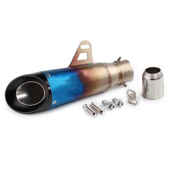 motorcycle exhaust system universal stainless steel 51mm tail pipe blue vent bevel laser sticker tips dirt street bike
motorcycle exhaust system universal stainless steel 51mm tail pipe blue vent bevel laser sticker tips dirt street bike