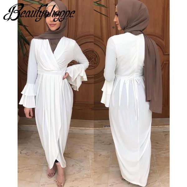 black tiered maxi chiffon dress long sleeves women v neck ruffles abaya muslim islamic modesty plus size casual dresses, Black;gray
black tiered maxi chiffon dress long sleeves women v neck ruffles abaya muslim islamic modesty plus size casual dresses, Black;gray
