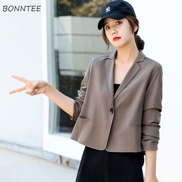 women's suits & blazers women casual temperament spring cropped notched simple long sleeve coats office solid elegant college ulzzang c, White;black
women's suits & blazers women casual temperament spring cropped notched simple long sleeve coats office solid elegant college ulzzang c, White;black