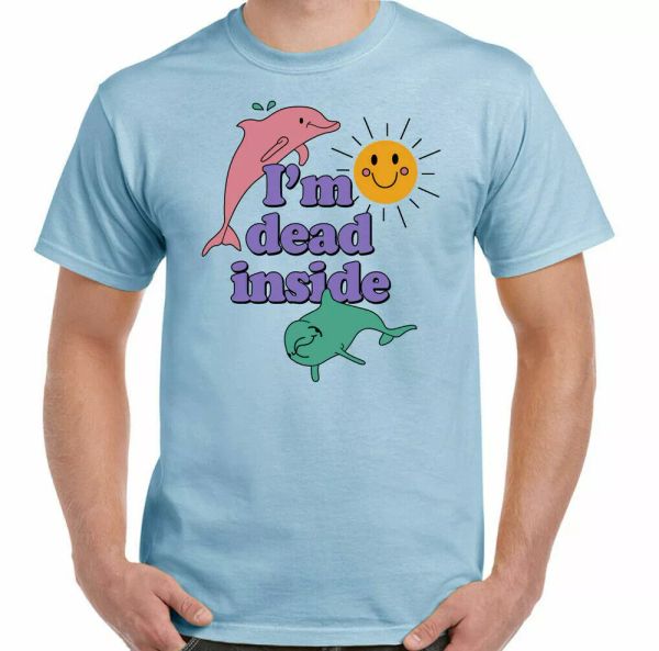 dead inside t-shirt, dolphin environment pollution plastic global warming ocean, White;black
dead inside t-shirt, dolphin environment pollution plastic global warming ocean, White;black