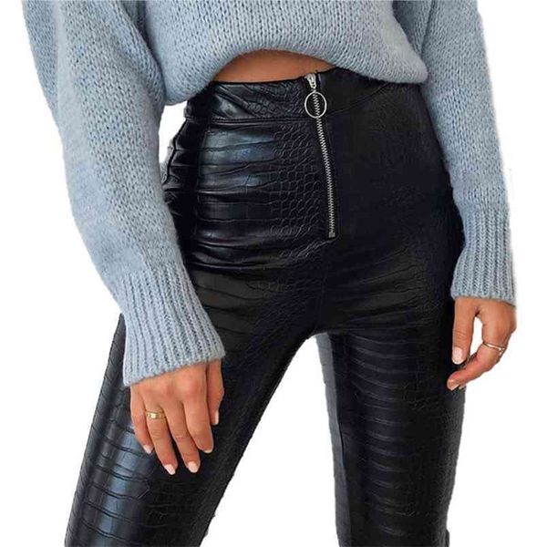 women pencil pants pu leather high waist zipper fly pattern printed skinny pleated fashion trousers 210522, Black;white
women pencil pants pu leather high waist zipper fly pattern printed skinny pleated fashion trousers 210522, Black;white