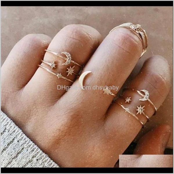 band drop delivery 2021 women bohemian moon star style creative retro joint ring geometric metal rings fashion jewelry 7pcs / set dle0j, Silver
band drop delivery 2021 women bohemian moon star style creative retro joint ring geometric metal rings fashion jewelry 7pcs / set dle0j, Silver
