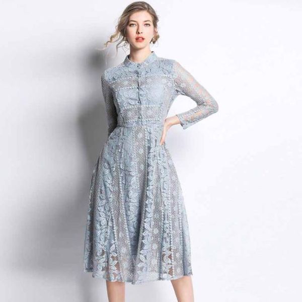 casual dresses 2021 autumn blue red lace dress women long sleeve floral pearl elegant party robe femme aq419, Black;gray
casual dresses 2021 autumn blue red lace dress women long sleeve floral pearl elegant party robe femme aq419, Black;gray