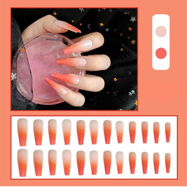 24pcs gradients wear long paragraph fashion manicure patch false nails save time wearable jelly nail art kits
24pcs gradients wear long paragraph fashion manicure patch false nails save time wearable jelly nail art kits