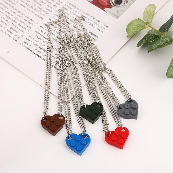 charm bracelets 2pcs cute love heart brick pendant necklace for boys girls friendship women men jewelry couple valentines gifts paired, Golden;silver
charm bracelets 2pcs cute love heart brick pendant necklace for boys girls friendship women men jewelry couple valentines gifts paired, Golden;silver