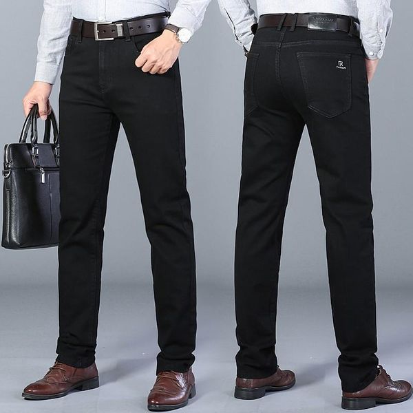 men's jeans 2021 autumn winter business men loose thick soft denim pants trousers solid color work for, Blue
men's jeans 2021 autumn winter business men loose thick soft denim pants trousers solid color work for, Blue