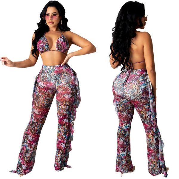 women's pants & capris summer 2 piece outfit women printed sleeveless halter cropped and boot cut ruffles pant set, Black;white
women's pants & capris summer 2 piece outfit women printed sleeveless halter cropped and boot cut ruffles pant set, Black;white