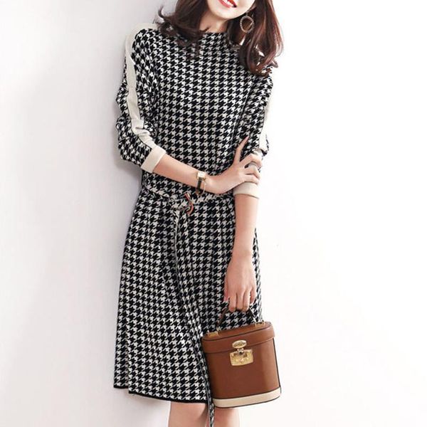 casual dresses temperament thousand bird case wool knitted dress female autumn and winter half high collar tie a-word skirt midskirt, Black;gray
casual dresses temperament thousand bird case wool knitted dress female autumn and winter half high collar tie a-word skirt midskirt, Black;gray