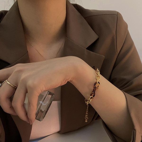 bangle metal chain leopard print acrylic splicing bracelet female design atmosphere simple bracelets for women jewelry accessories, Black
bangle metal chain leopard print acrylic splicing bracelet female design atmosphere simple bracelets for women jewelry accessories, Black