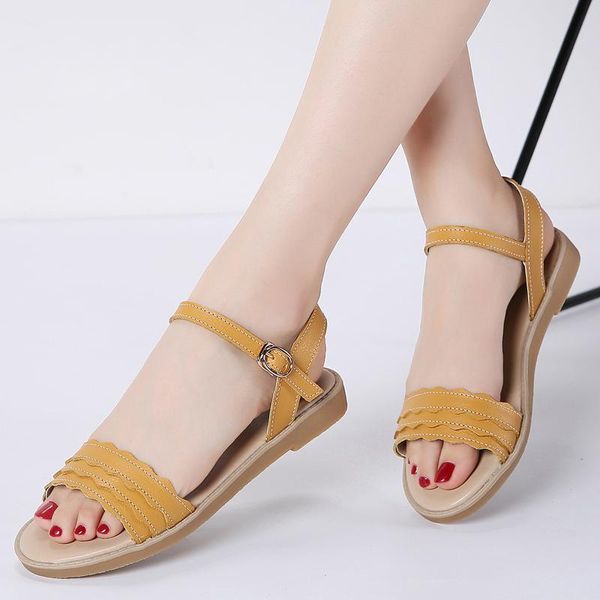 summer women sandals flat fashion heel leather white ladies original slingback beach shoes female 321, Black
summer women sandals flat fashion heel leather white ladies original slingback beach shoes female 321, Black