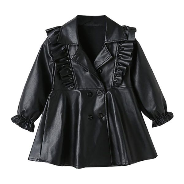jackets girls clothes faux leather ruffles long sleeve children raincoat outerwear fashion autumn spring trench coats, Blue;gray
jackets girls clothes faux leather ruffles long sleeve children raincoat outerwear fashion autumn spring trench coats, Blue;gray