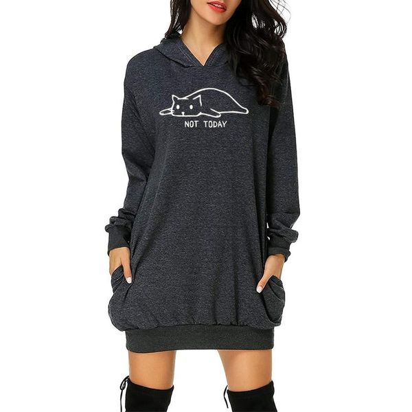 cat not today letter print hoodies women casual funny sweatshirt for lady girl fashion autumn loose pocket dress plus size women's & sw, Black 
cat not today letter print hoodies women casual funny sweatshirt for lady girl fashion autumn loose pocket dress plus size women's & sw, Black