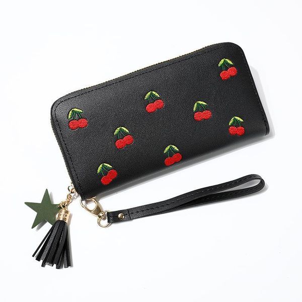 cute women clutch pink wallets phone pocket purse card holder cherry embroidery long wallet lady fashion coin burse, Red;black
cute women clutch pink wallets phone pocket purse card holder cherry embroidery long wallet lady fashion coin burse, Red;black
