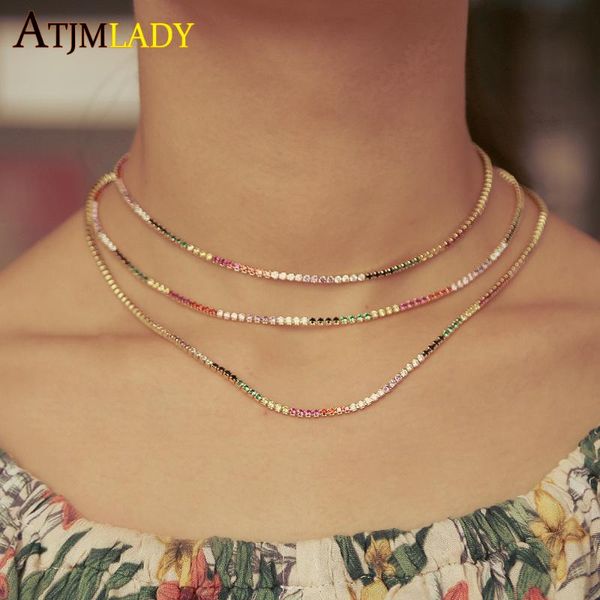 colouful cz tennis chain choker women jewelry personality clavicle delicate dainty rainbow cubic zirconia thin tiny necklace chokers, Golden;silver
colouful cz tennis chain choker women jewelry personality clavicle delicate dainty rainbow cubic zirconia thin tiny necklace chokers, Golden;silver
