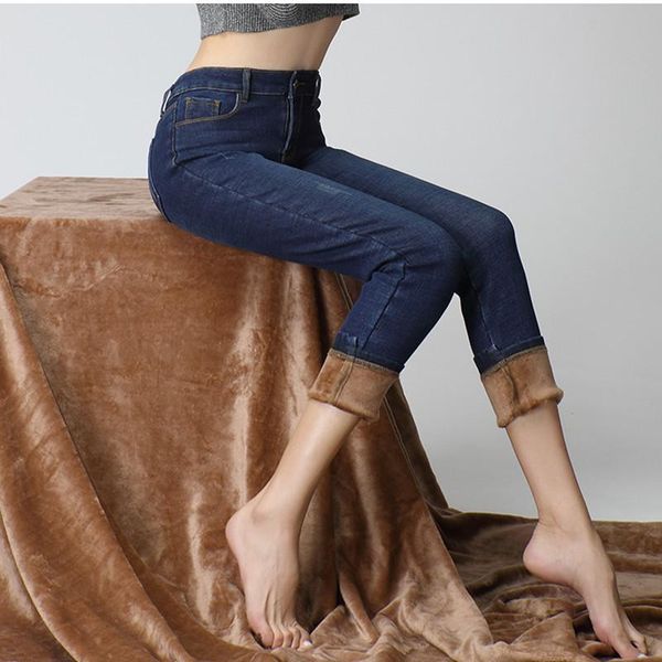 women's jeans wkoud women fleece lady winter warm denim pencil pants 2021 skinny black blue streetpants fashion thicken trousers p3080
women's jeans wkoud women fleece lady winter warm denim pencil pants 2021 skinny black blue streetpants fashion thicken trousers p3080
