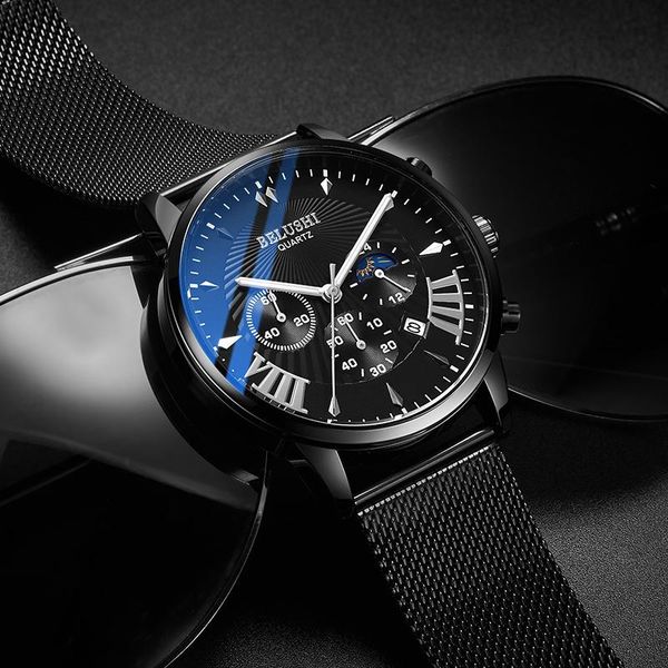 wristwatches relogio good mens watches casual quartz wristwatch men fashion stainless steel waterproof sport chronograph+bo, Slivery;brown 
wristwatches relogio good mens watches casual quartz wristwatch men fashion stainless steel waterproof sport chronograph+bo, Slivery;brown
