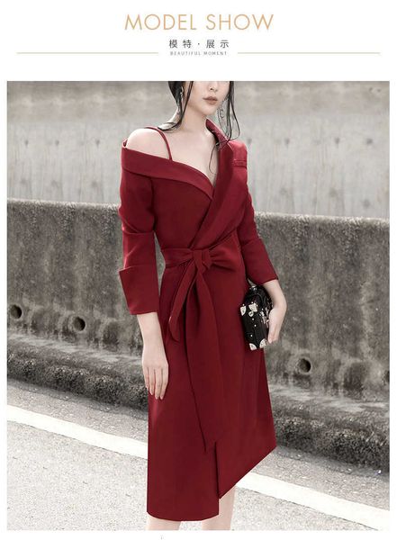 luxury party evening dress spring 2021 temperament suspender off shoulder small long sleeve splicing strap waist closing, White;pink
luxury party evening dress spring 2021 temperament suspender off shoulder small long sleeve splicing strap waist closing, White;pink