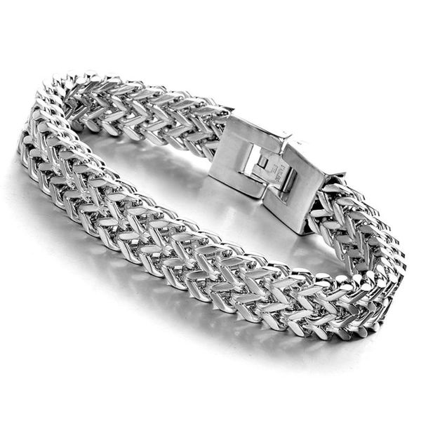 link, chain stylish mens stainless steel 12mm two-strand wheat bracelets punk biker male bracelet 8.66" jewelry gift, Black
link, chain stylish mens stainless steel 12mm two-strand wheat bracelets punk biker male bracelet 8.66" jewelry gift, Black