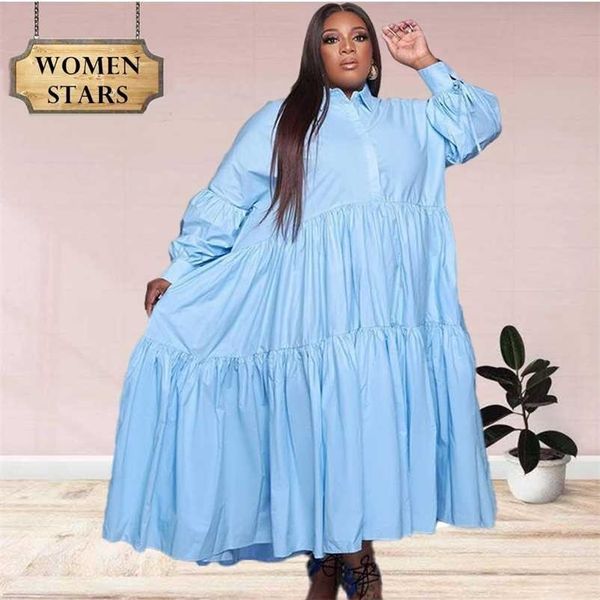 shirts dresses plus size fall clothes for women wholesale casual loose big hem button full length dress streetwear drop 211106, Black
shirts dresses plus size fall clothes for women wholesale casual loose big hem button full length dress streetwear drop 211106, Black