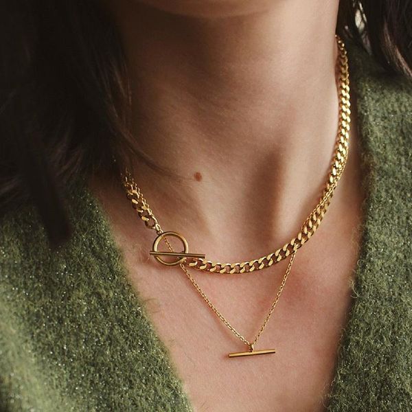 chains chic t closure cuban chain choker necklaces for women,gold tone stainless steel snake herringbone collar female jewelry, Silver
chains chic t closure cuban chain choker necklaces for women,gold tone stainless steel snake herringbone collar female jewelry, Silver