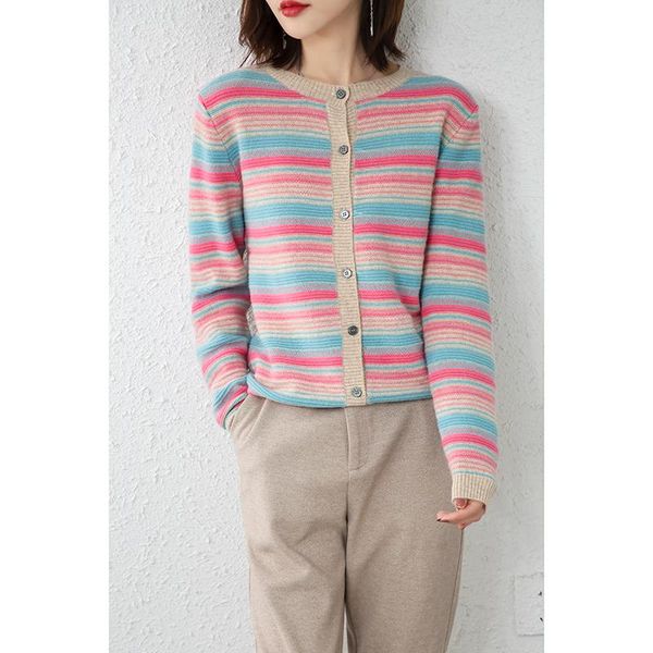 women's knits & tees o-neck stripe sweater women slim thick cashmere cardigan 100% pure wool warm knit bottoming coat, White
women's knits & tees o-neck stripe sweater women slim thick cashmere cardigan 100% pure wool warm knit bottoming coat, White
