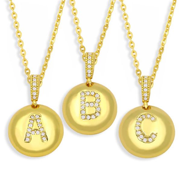 pendant necklaces eyika initial 26 letter coin gold charm necklace for women girl copper zircon name collar fine party jewelry, Silver
pendant necklaces eyika initial 26 letter coin gold charm necklace for women girl copper zircon name collar fine party jewelry, Silver