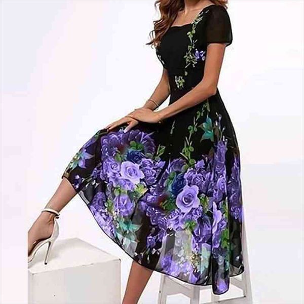 fashion square neck party summer women dress elegant floral printed vintage long casual short sleeve lady a-line, Black;gray
fashion square neck party summer women dress elegant floral printed vintage long casual short sleeve lady a-line, Black;gray