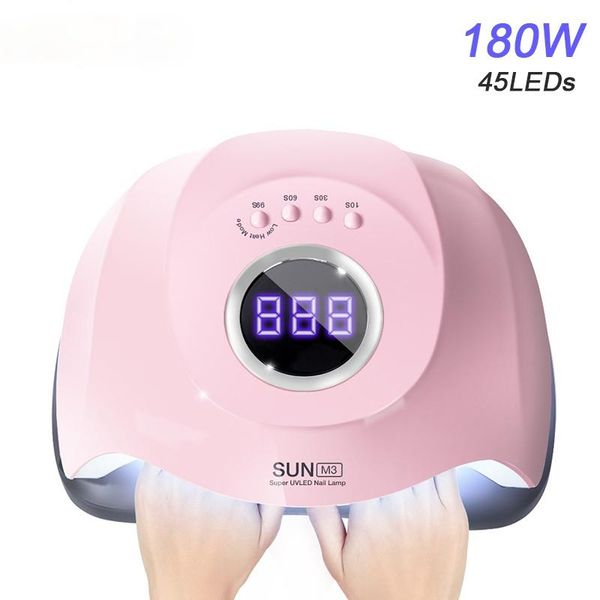 nail dryers brand 180w dryer sun m3 uv led lamp 45 leds for curing all gel varnish polish with sensor lcd display
nail dryers brand 180w dryer sun m3 uv led lamp 45 leds for curing all gel varnish polish with sensor lcd display
