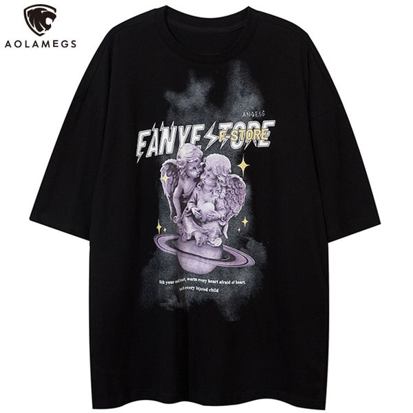 men's polos t-shirt of aolamegs t-shirts angel statue planet printed man's baggy short sleeves summer high fashion streetwear stre, White;black
men's polos t-shirt of aolamegs t-shirts angel statue planet printed man's baggy short sleeves summer high fashion streetwear stre, White;black