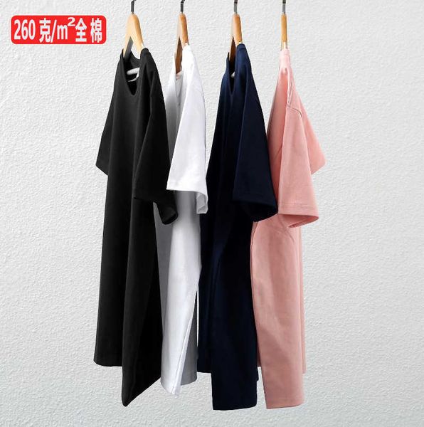 t-shirt pure cotton thickened white men's and wo bottom coat impervious combed clothing 260g
t-shirt pure cotton thickened white men's and wo bottom coat impervious combed clothing 260g