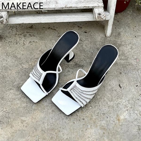 summer rhinestone slippers square toe genuine leather cut outs mules high heels party shoes woman crystal women sandals 80% off outlet onlin, Black
summer rhinestone slippers square toe genuine leather cut outs mules high heels party shoes woman crystal women sandals 80% off outlet onlin, Black