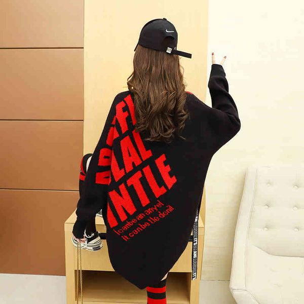women's sweaters ins fashionable irregular letter pullover women's nightgown around neck korean style wear hip-hop knit shirt 996v, White;black
women's sweaters ins fashionable irregular letter pullover women's nightgown around neck korean style wear hip-hop knit shirt 996v, White;black