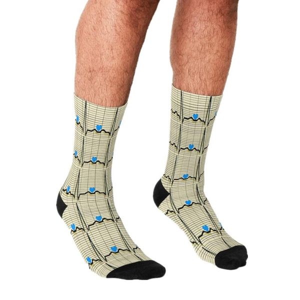 men's socks funny cardiac rhythm strips printed men harajuku happy hip hop novelty cute boys crew casual crazy for, Black
men's socks funny cardiac rhythm strips printed men harajuku happy hip hop novelty cute boys crew casual crazy for, Black