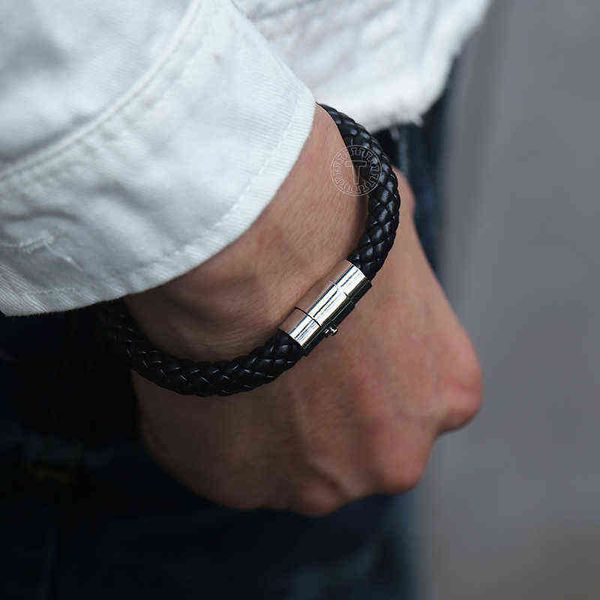 4/6/8mm men's leather bracelet black brown braided bracelets male jewelry gift stainless steel magnet clasp lbm118a, Golden;silver
4/6/8mm men's leather bracelet black brown braided bracelets male jewelry gift stainless steel magnet clasp lbm118a, Golden;silver