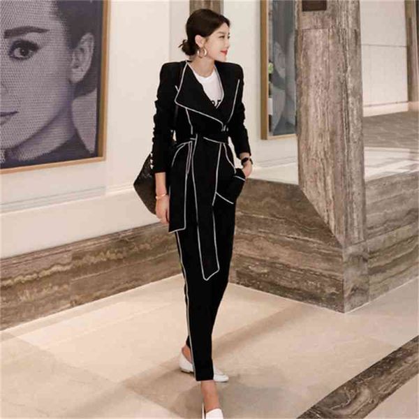 women's two piece pants arrival women pant suits belt long blazer jacket high waist straight office lady set casual female trouser, White
women's two piece pants arrival women pant suits belt long blazer jacket high waist straight office lady set casual female trouser, White