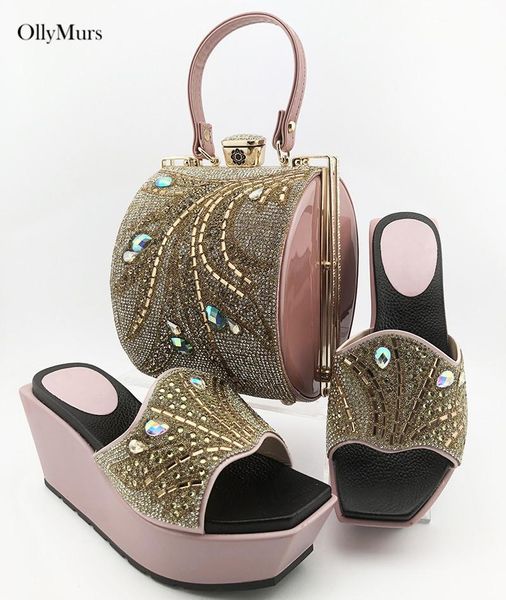 nigerian pu with rhinestone woman shoes and bag sets african summer high heels set for party dress, Black
nigerian pu with rhinestone woman shoes and bag sets african summer high heels set for party dress, Black