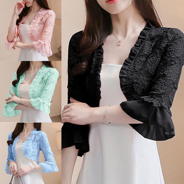 women's jackets round collar shawl with plain floral lace as gifts for girls hrt4, Black;brown
women's jackets round collar shawl with plain floral lace as gifts for girls hrt4, Black;brown